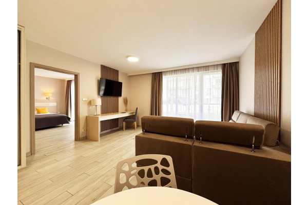 kłodzki, Bystrzyca Kłodzka, Biała Woda, Na Skarpie, Apartament z aneksem i sypialnią - Resort Czarna G&oacute;ra
