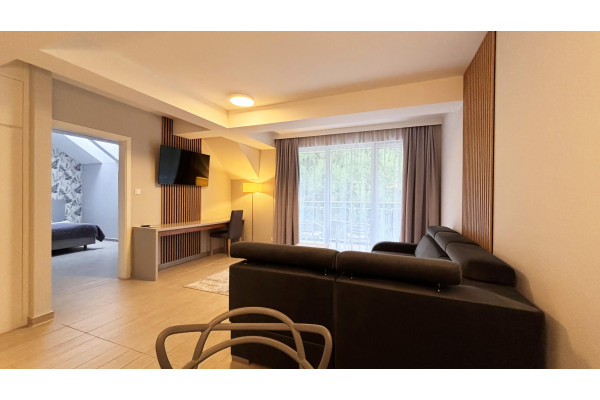 kłodzki, Bystrzyca Kłodzka, Biała Woda, Na Skarpie, Apartament z aneksem i sypialnią - Resort Czarna G&oacute;ra